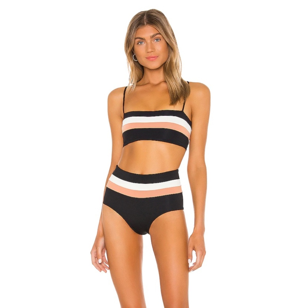 L*Space Rebel Stripe Navy top size Small